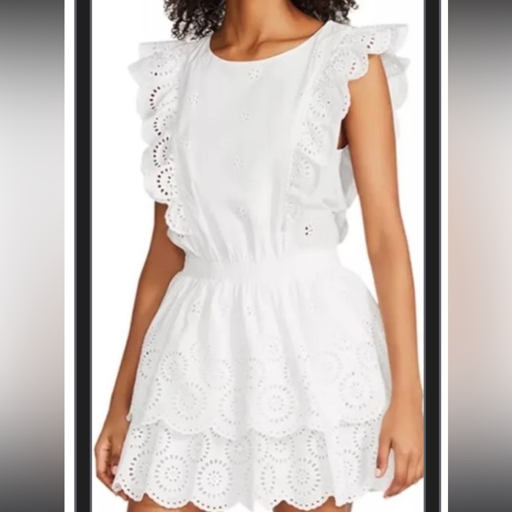 Steve Madden White Eyelet Mini Dress